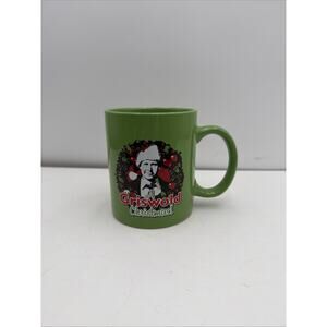 National Lampoon's Christmas Vacation Griswold Christmas Mug Green Santa Hat EUC